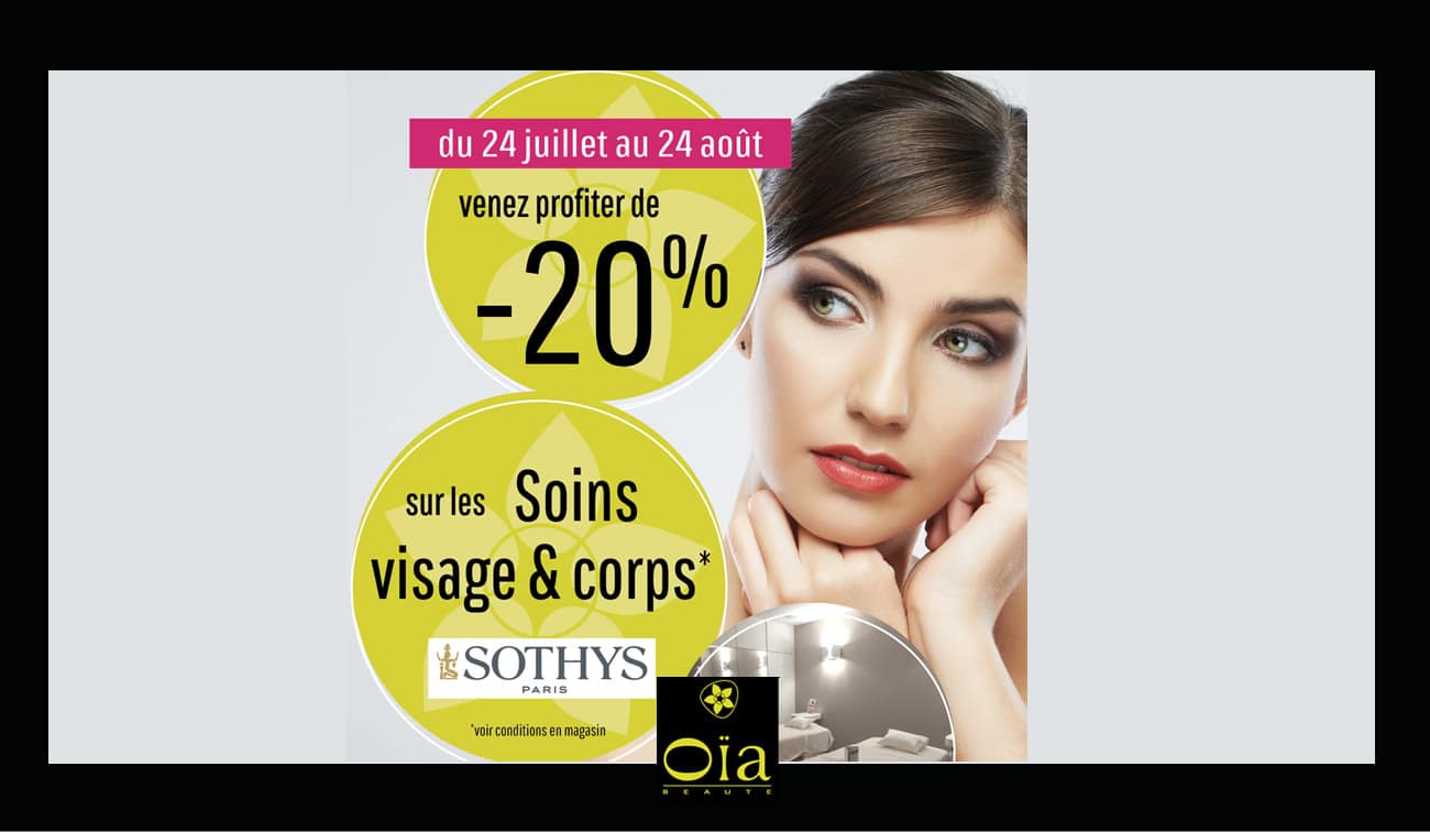 Offre soin visage corps sothys